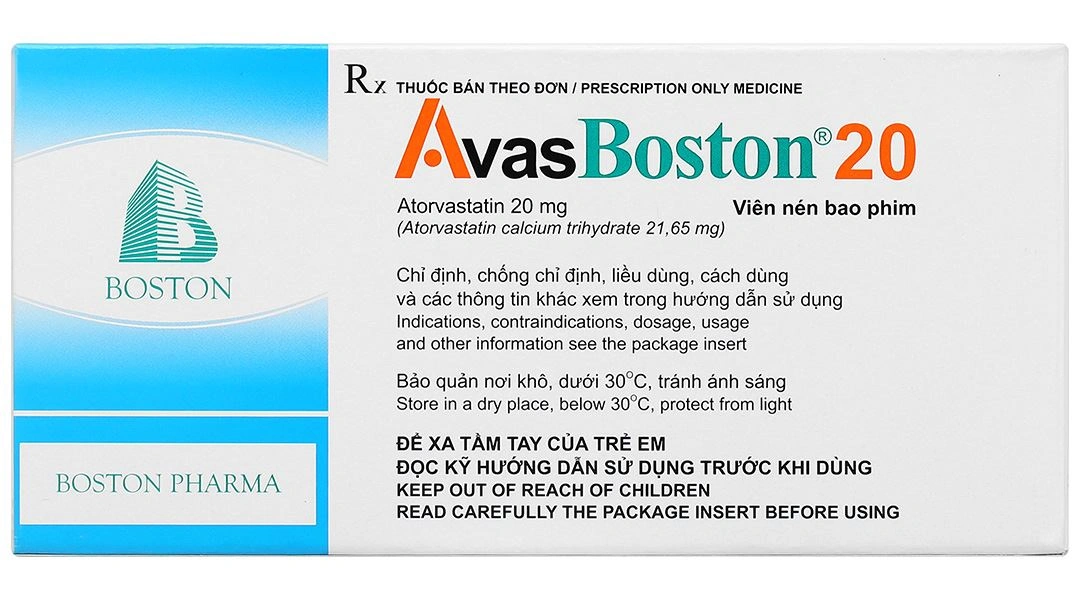 Avasboston 20 điều trị rối loạn mỡ máu (5 vỉ x 10 viên) - 2