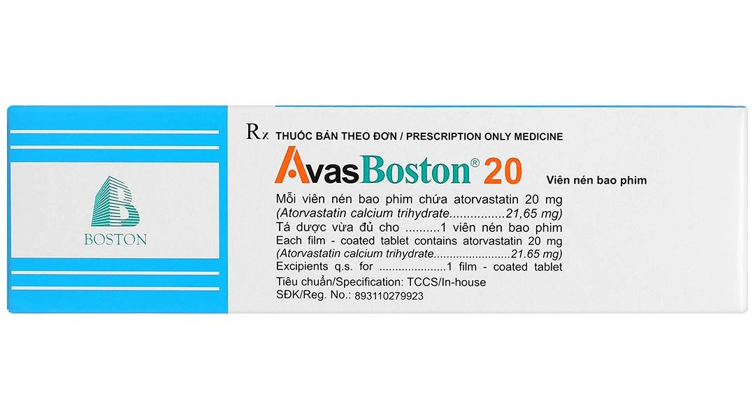 Avasboston 20 điều trị rối loạn mỡ máu (5 vỉ x 10 viên) - 3