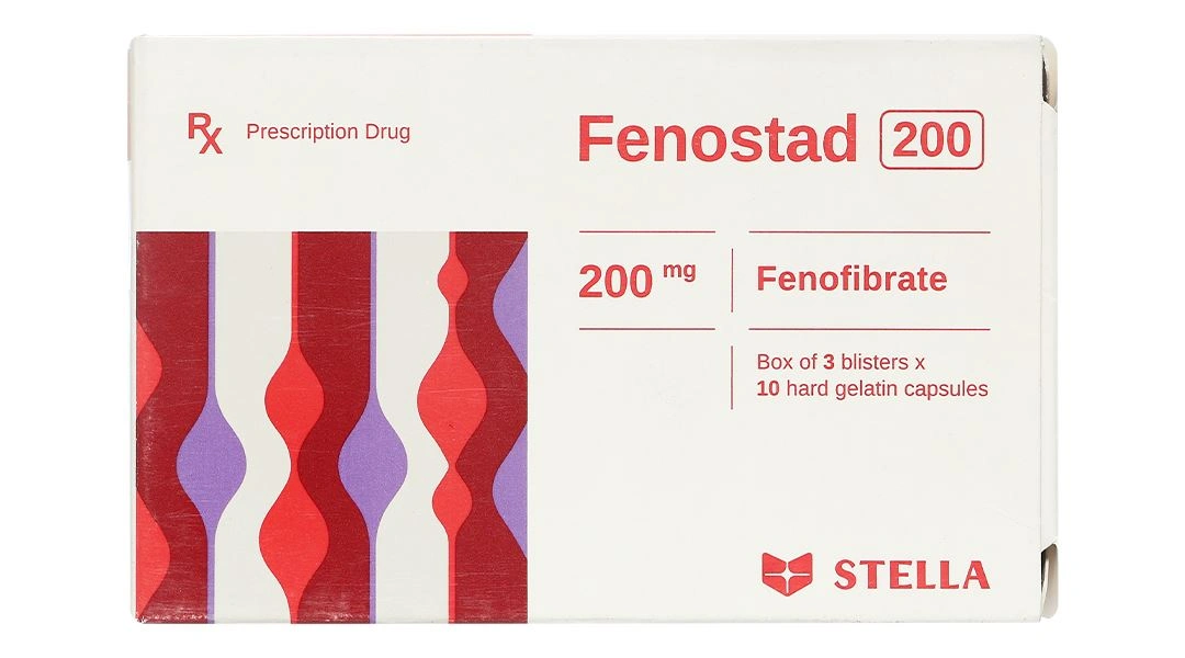 Fenostad 200mg trị tăng triglycerid huyết, lipid huyết (3 vỉ x 10 viên) - 1