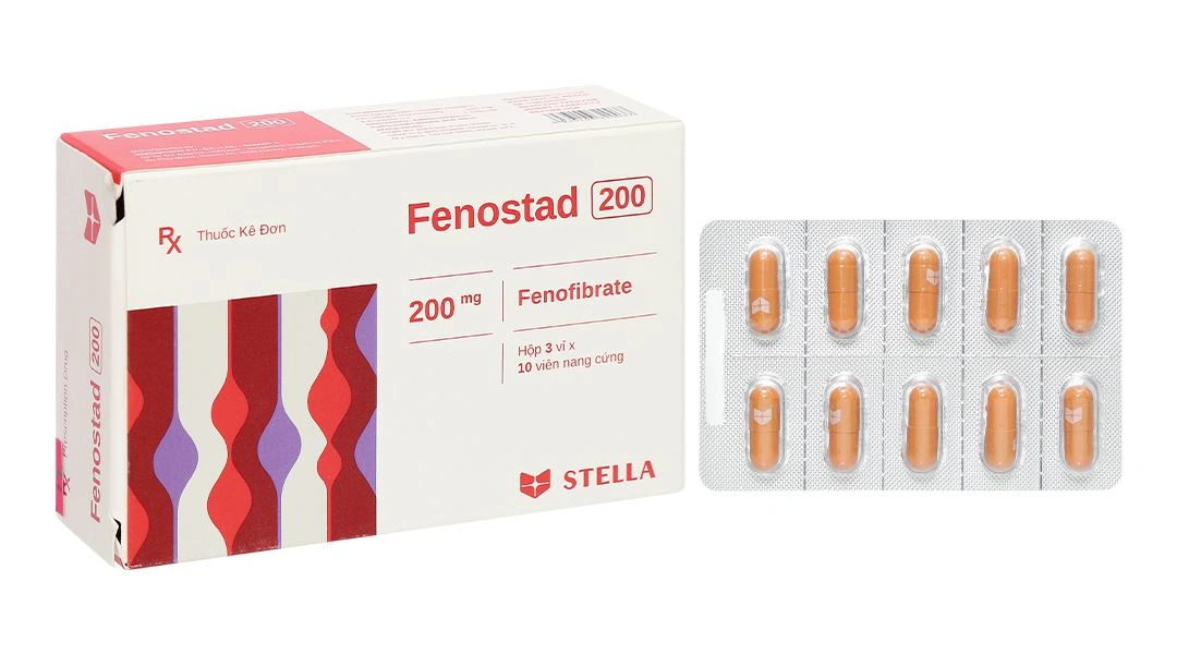 Fenostad 200mg trị tăng triglycerid huyết, lipid huyết (3 vỉ x 10 viên) - 