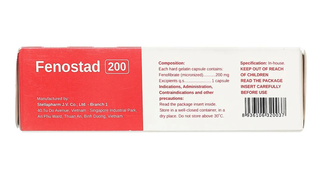 Fenostad 200mg trị tăng triglycerid huyết, lipid huyết (3 vỉ x 10 viên) - 3