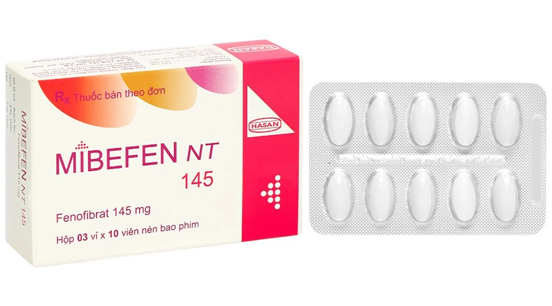 Mibefen NT 145 điều trị tăng triglycerid huyết nặng (3 vỉ x 10 viên) - 