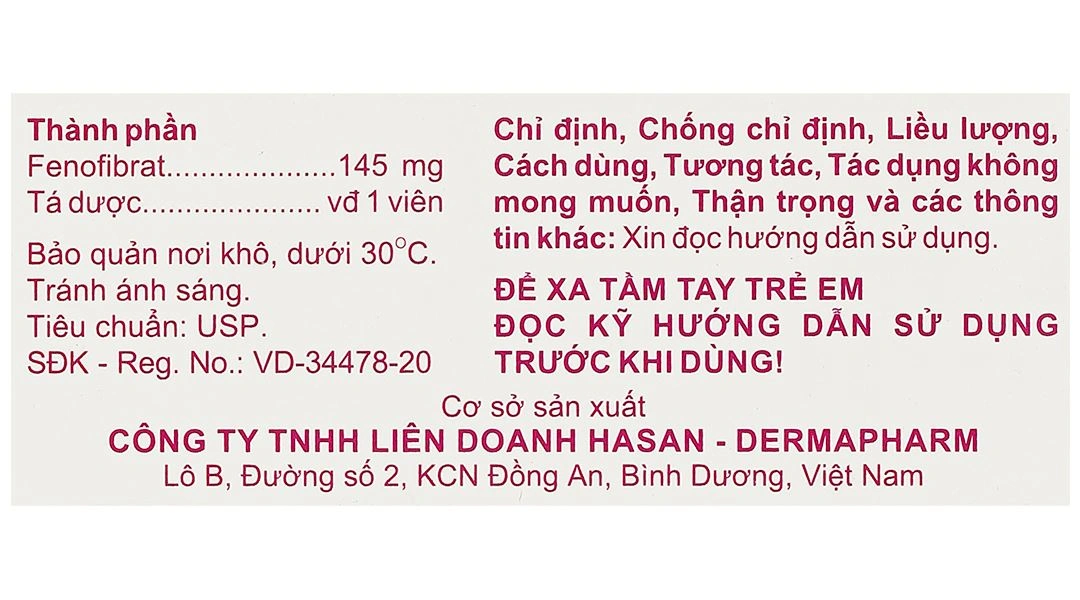 Mibefen NT 145 điều trị tăng triglycerid huyết nặng (3 vỉ x 10 viên) - 8