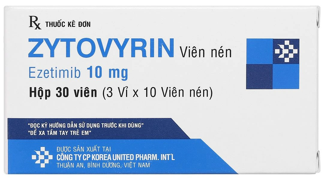Zytovyrin 10mg điều trị rối loạn mỡ máu (3 vỉ x 10 viên) - 1