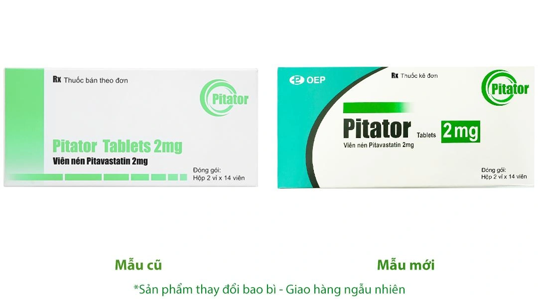 Pitator Tablets 2mg trị rối loạn mỡ máu (2 vỉ x 14 viên) - 
