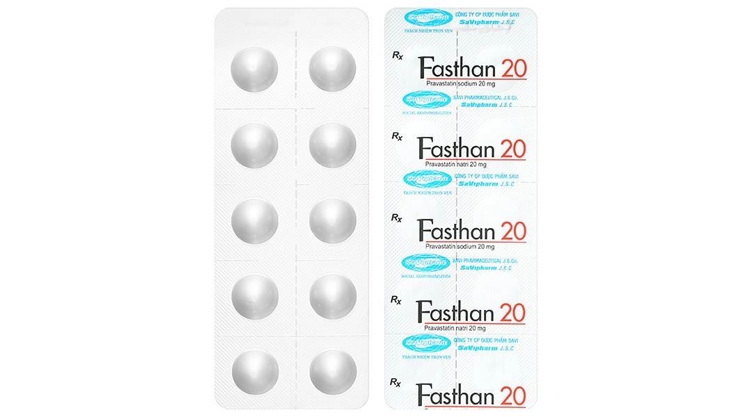 Fasthan 20mg trị rối loạn lipid máu, dự phòng biến cố tim mạch (3 vỉ x 10 viên) - 7