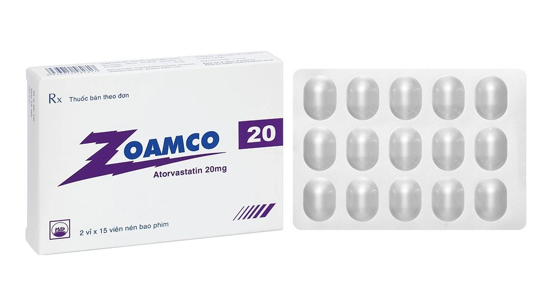 Zoamco 20 điều trị rối loạn lipid máu (2 vỉ x 15 viên) - 