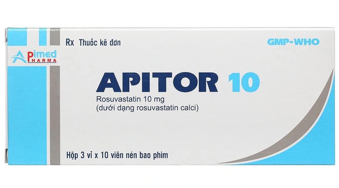 Apitor 10 điều trị cholesterol cao, giúp hạ mỡ máu (3 vỉ x 10 viên) - 1