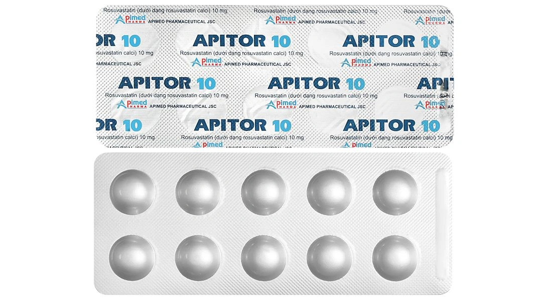 Apitor 10 điều trị cholesterol cao, giúp hạ mỡ máu (3 vỉ x 10 viên) - 6