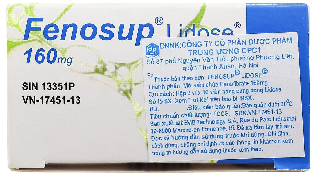 Fenosup Lidose 160mg điều trị cholesterol máu và triglycerid máu cao (3 vỉ x 10 viên) - 5
