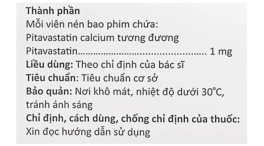 Pit-Stat Tablet 1mg tác dụng giảm cholesterol toàn phần và LDL-C (1 vỉ x 10 viên) - 6