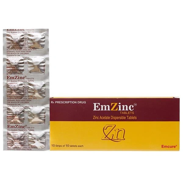 EmZinc Tablets 20mg bổ sung kẽm, trị tiêu chảy