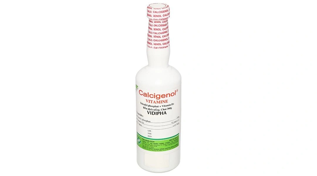 Hỗn dịch uống Calcigenol Vitamine bổ sung canxi, phòng loãng xương chai 360g - 