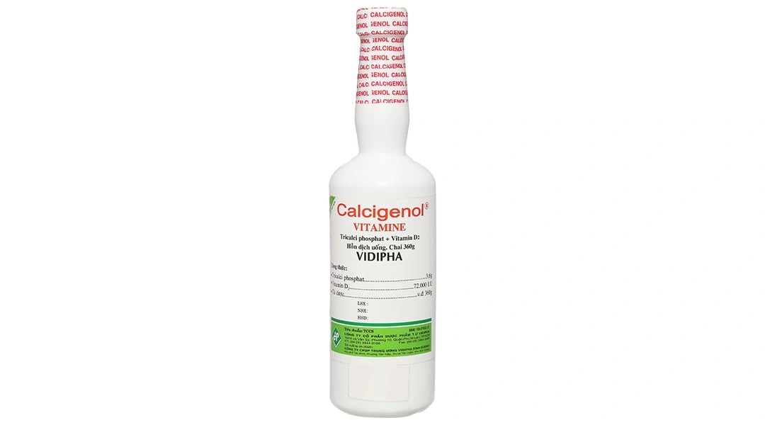 Hỗn dịch uống Calcigenol Vitamine bổ sung canxi, phòng loãng xương chai 360g - 1