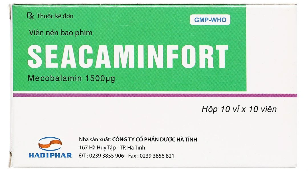 Seacaminfort 1500µg điều trị các bệnh lý thần kinh ngoại biên (10 vỉ x 10 viên) - 1