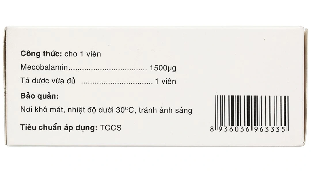Seacaminfort 1500µg điều trị các bệnh lý thần kinh ngoại biên (10 vỉ x 10 viên) - 3