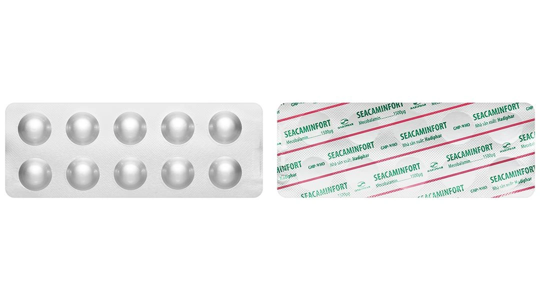 Seacaminfort 1500µg điều trị các bệnh lý thần kinh ngoại biên (10 vỉ x 10 viên) - 5