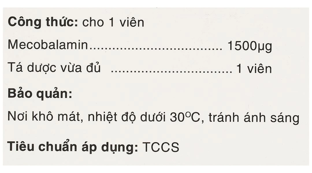 Seacaminfort 1500µg điều trị các bệnh lý thần kinh ngoại biên (10 vỉ x 10 viên) - 6