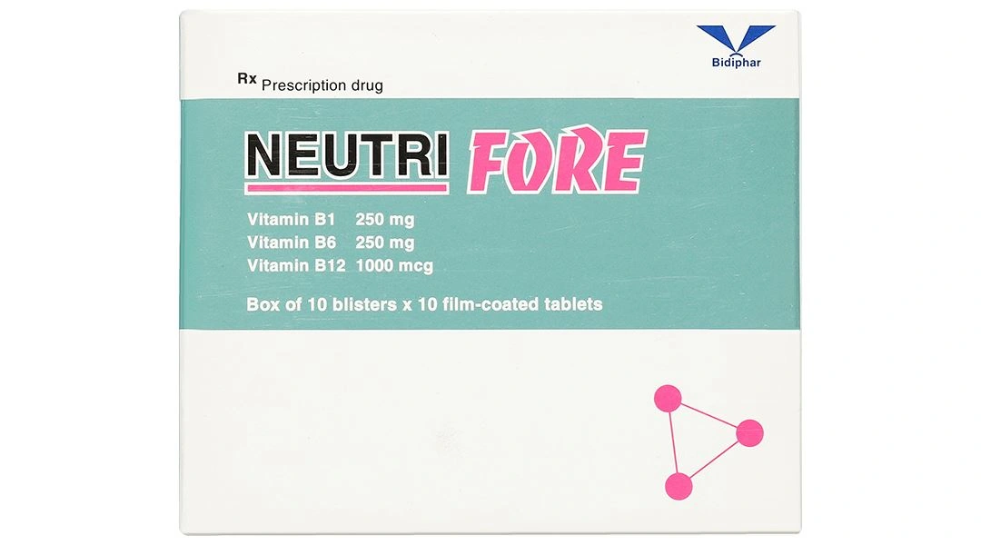Neutri Fore trị viêm dây thần kinh, thiếu máu ác tính (10 vỉ x 10 viên) - 3