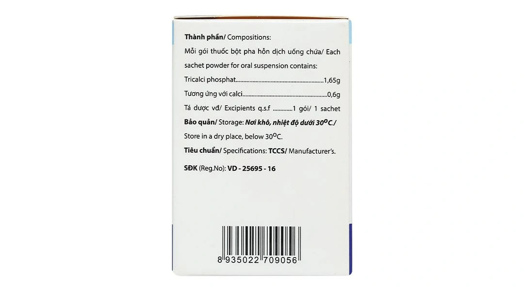 Bột pha hỗn dịch uống Meza - Calci 1,65g điều trị hỗ trợ loãng xương (30 gói x 2g) - 2