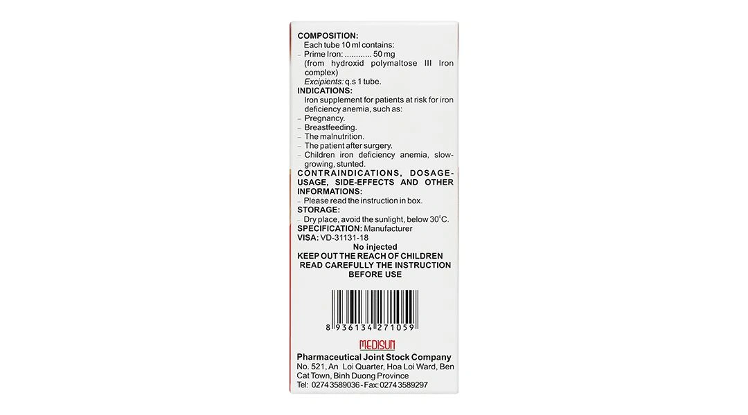 Dung dịch uống Pokemine 50mg hỗ trợ bổ sung sắt (20 ống x 10ml) - 3