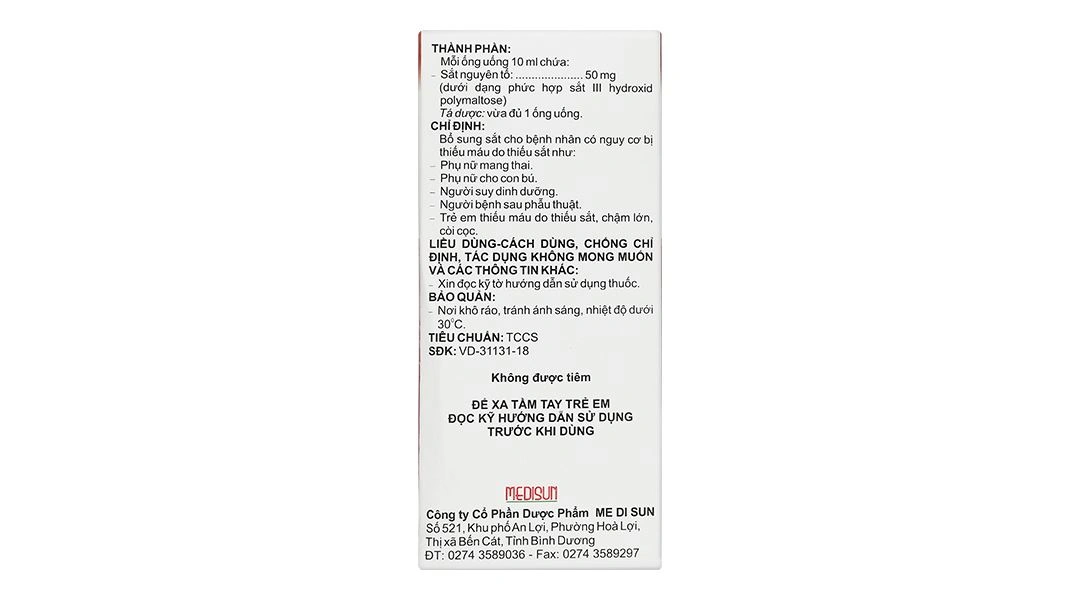 Dung dịch uống Pokemine 50mg hỗ trợ bổ sung sắt (20 ống x 10ml) - 2