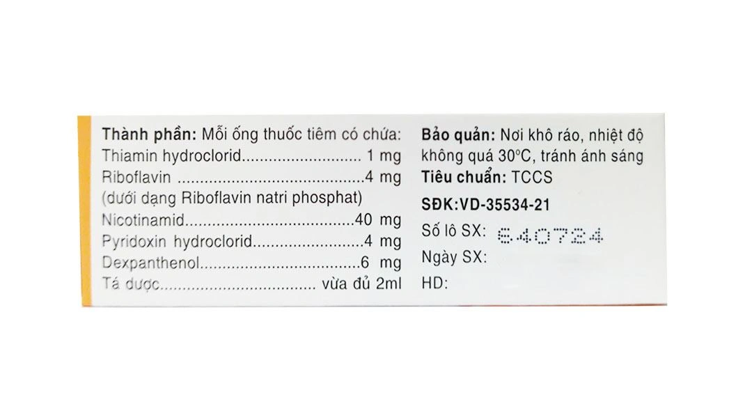 Dung dịch tiêm truyền Supvizyn phòng và trị thiếu vitamin nhóm B (10 ống x 2ml) - 1