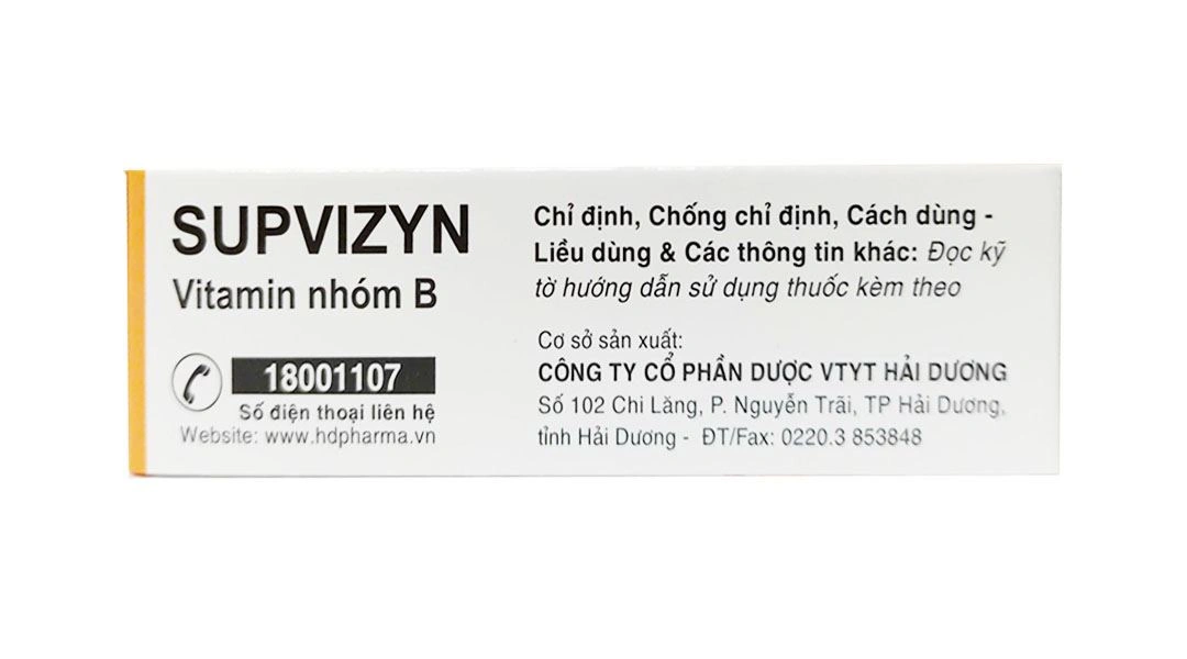 Dung dịch tiêm truyền Supvizyn phòng và trị thiếu vitamin nhóm B (10 ống x 2ml) - 2