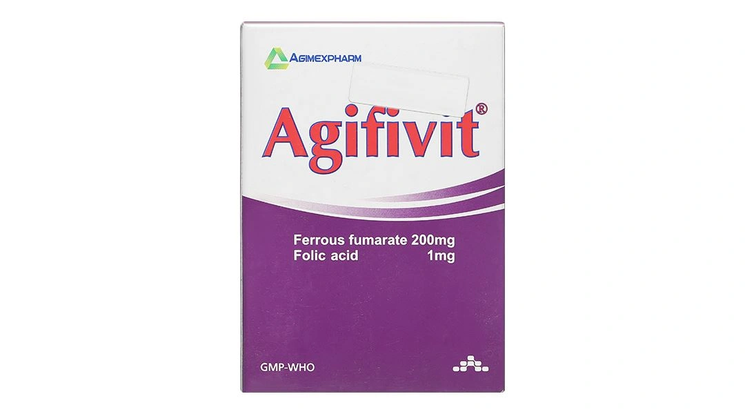Agifivit phòng và điều trị bệnh thiếu máu do thiếu sắt và acid folic (10 vỉ x 10 viên) - 1