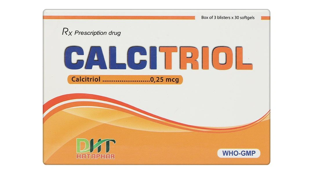 Calcitriol DHT 0.25mcg điều trị rối loạn chuyển hóa calci, loãng xương (3 vỉ x 30 viên) - 1