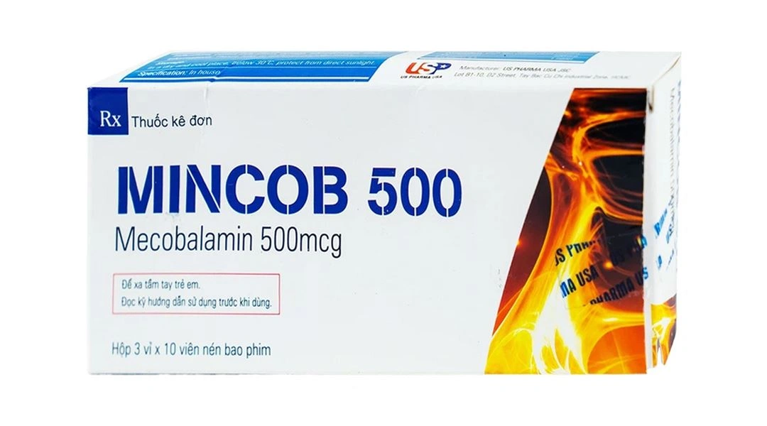 Mincob 500 điều trị và dự phòng thiếu vitamin B12 (3 vỉ x 10 viên) - 