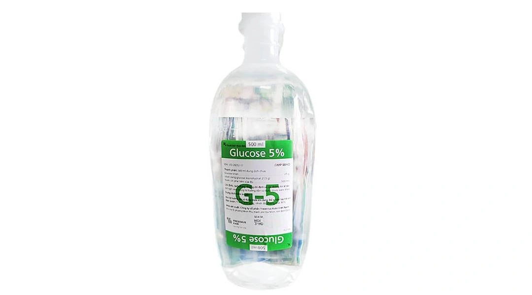 Dung dịch tiêm truyền Glucose 5% Fresenius Kabi điều trị hạ đường huyết chai 500ml - 
