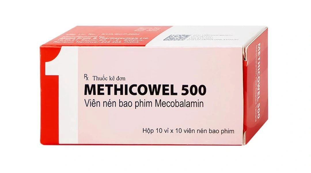 Methicowel 500 điều trị các bệnh lý thần kinh ngoại biên (10 vỉ x 10 viên) - 