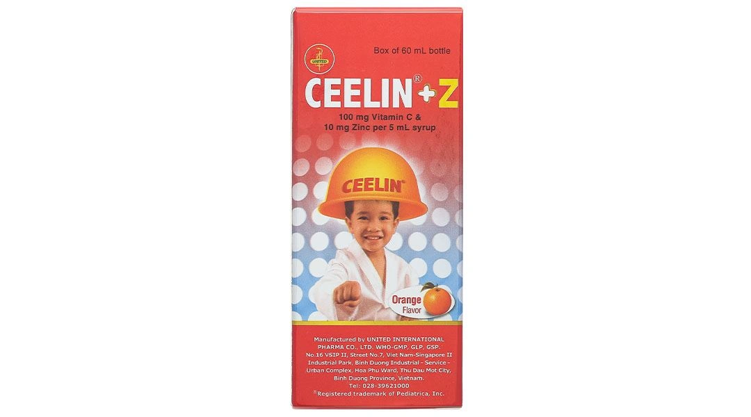 Sirô Ceelin+Z phòng ngừa và điều trị thiếu vitamin C và thiếu kẽm chai 60ml - 1