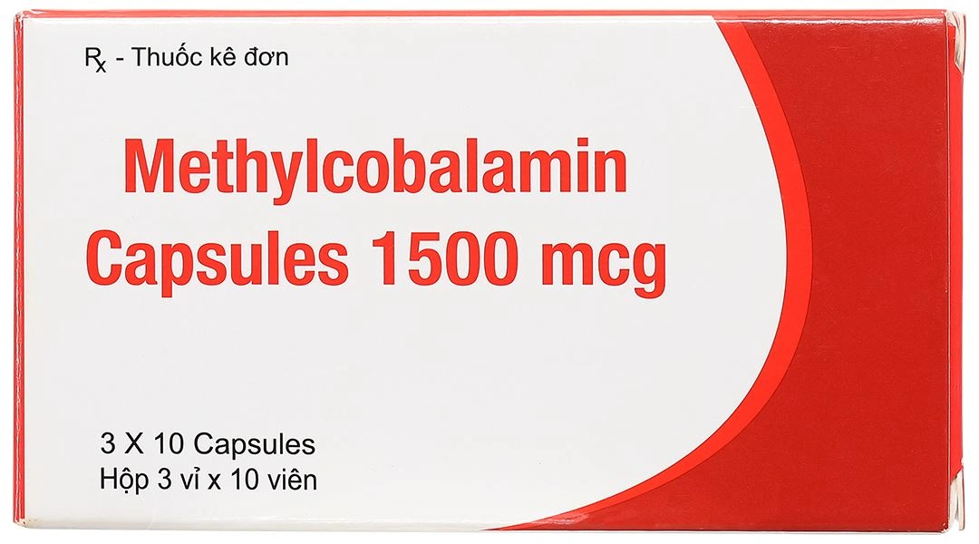 Methylcobalamin Capsules 1500mcg điều trị bệnh lý thần kinh ngoại biên (3 vỉ x 10 viên) - 1