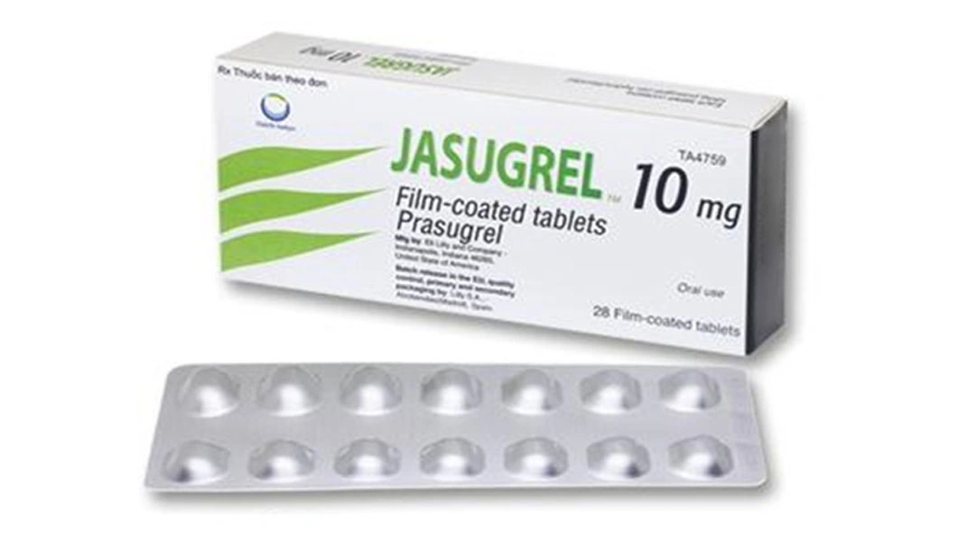 Jasugrel 10mg dự phòng biến cố huyết khối (2 vỉ x 14 viên) - 
