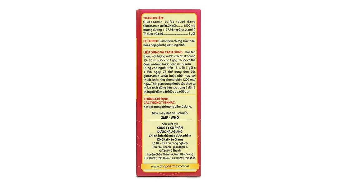 Cốm pha hỗn dịch uống Ostigold 1500 trị triệu chứng của thoái hóa khớp (24 gói x 3,95g) - 2