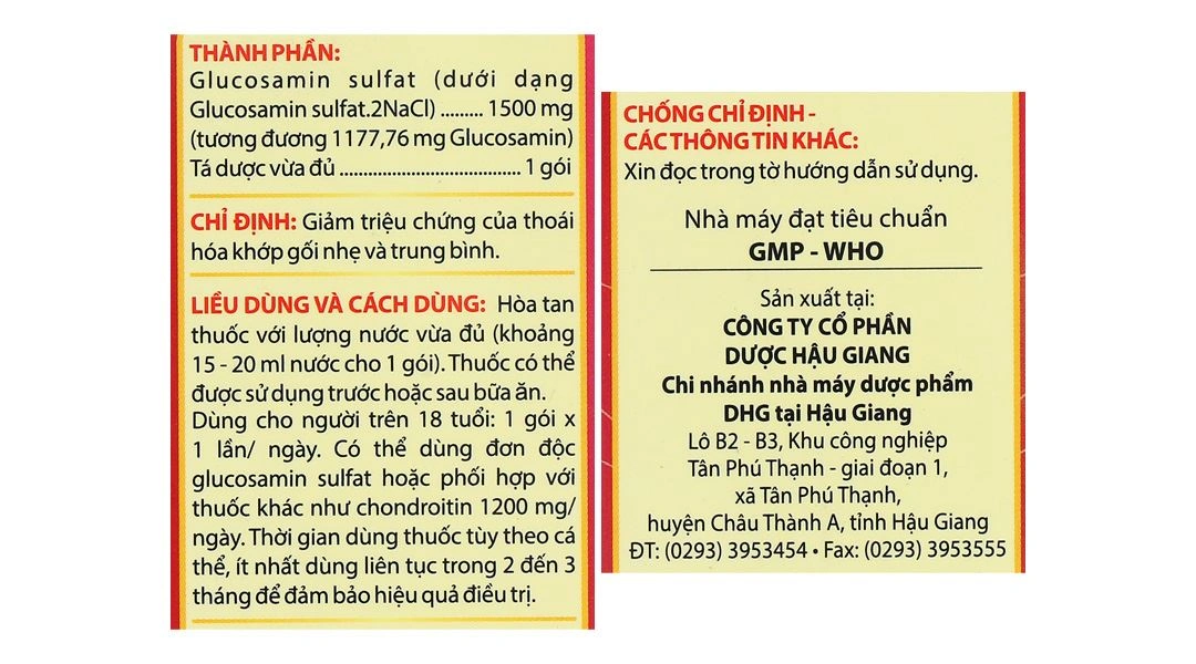 Cốm pha hỗn dịch uống Ostigold 1500 trị triệu chứng của thoái hóa khớp (24 gói x 3,95g) - 4