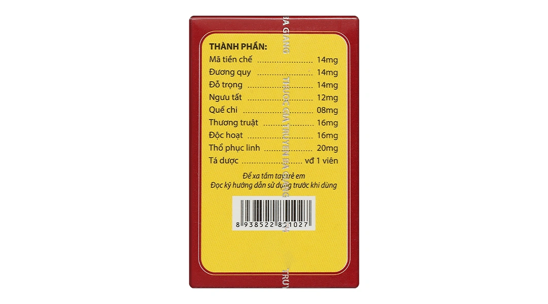 Viên hoàn cứng Phong Tê Thấp Bà Giằng trị viêm, đau xương khớp lọ 250 viên - 2