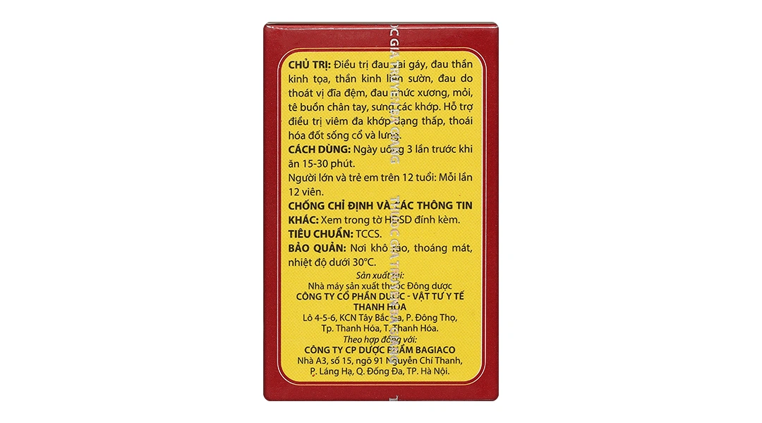 Viên hoàn cứng Phong Tê Thấp Bà Giằng trị viêm, đau xương khớp lọ 250 viên - 3