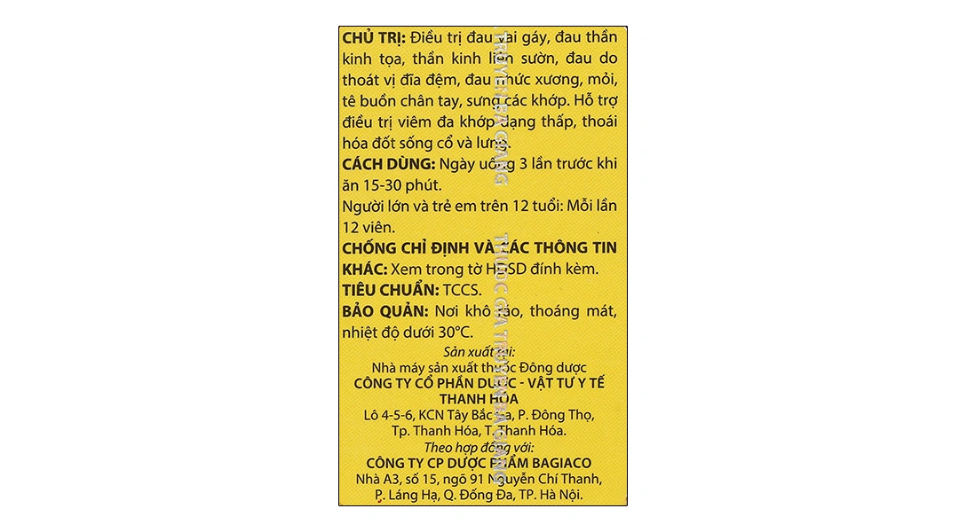 Viên hoàn cứng Phong Tê Thấp Bà Giằng trị viêm, đau xương khớp lọ 250 viên - 5