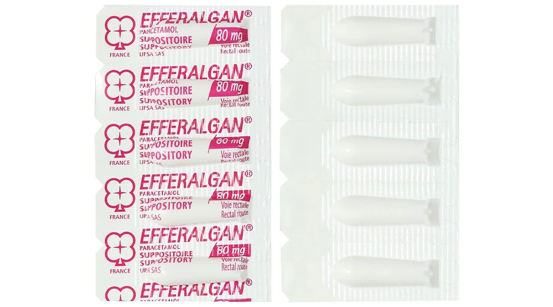 Viên đặt trực tràng Efferalgan 80mg giảm đau, hạ sốt (2 vỉ x 5 viên) - 5