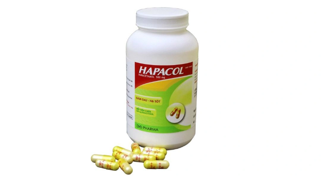 Hapacol DHG 500mg giảm đau từ nhẹ đến vừa, hạ sốt lọ 100 viên - 