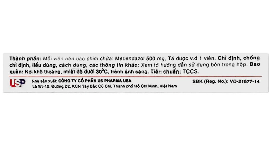 Cabendaz 500mg điều trị nhiễm các loại giun đường ruột (1 vỉ x 1 viên) - 3