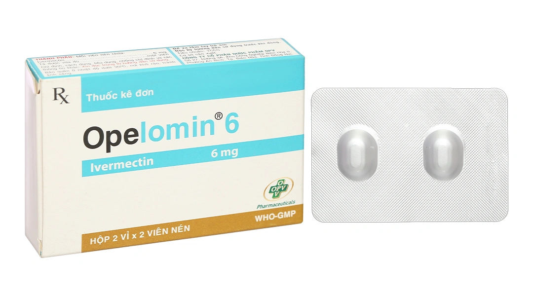 Opelomin 6 trị giun chỉ, giun lươn (2 vỉ x 2 viên) - 