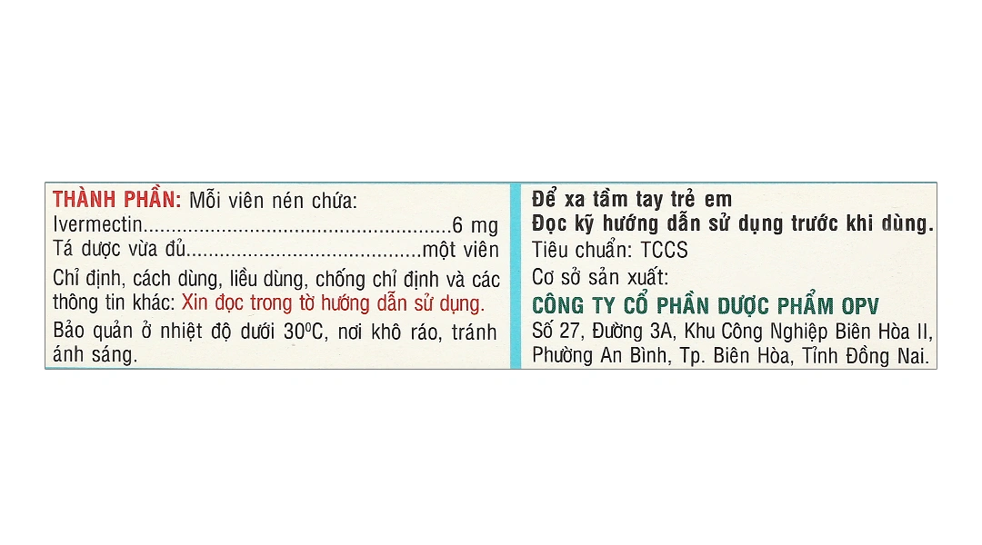 Opelomin 6 trị giun chỉ, giun lươn (2 vỉ x 2 viên) - 5