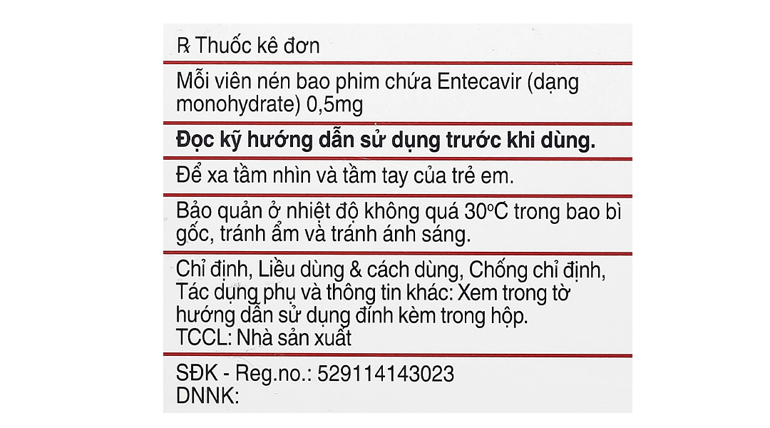 Entecavir Teva 0,5mg điều trị viêm gan B mãn tính (3 vỉ x 10 viên) - 4