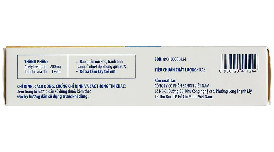 Acemuc 200mg tiêu nhầy trong bệnh lý hô hấp (3 vỉ x 10 viên) - 5