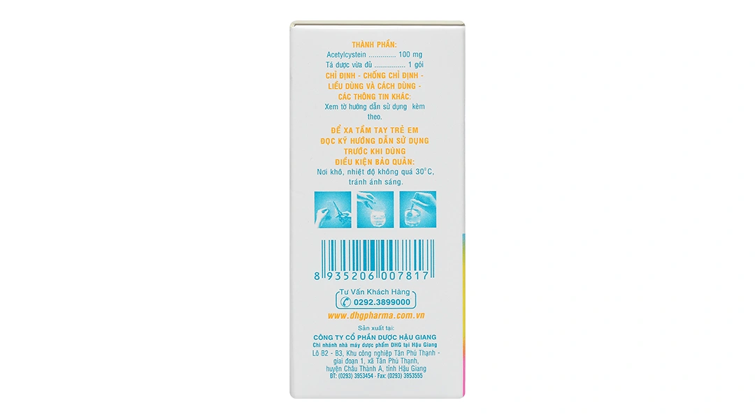 Thuốc bột Mitux E 100mg làm tiêu nhầy, loãng đờm (24 gói x 1.5g) - 3