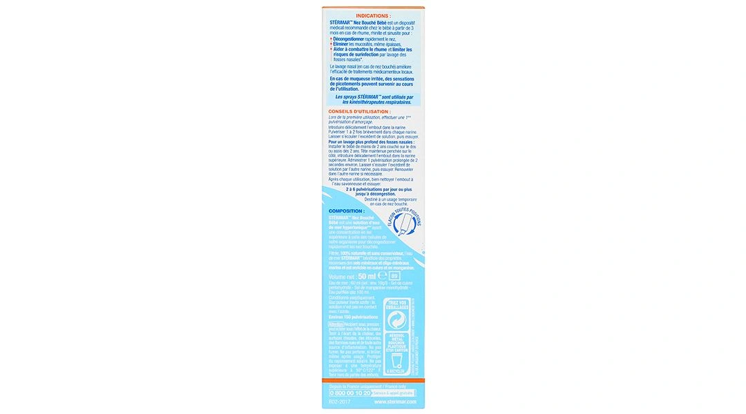 Dung dịch xịt mũi Sterimar Blocked Nose Baby hỗ trợ giảm viêm mũi cho bé chai 50ml - 3